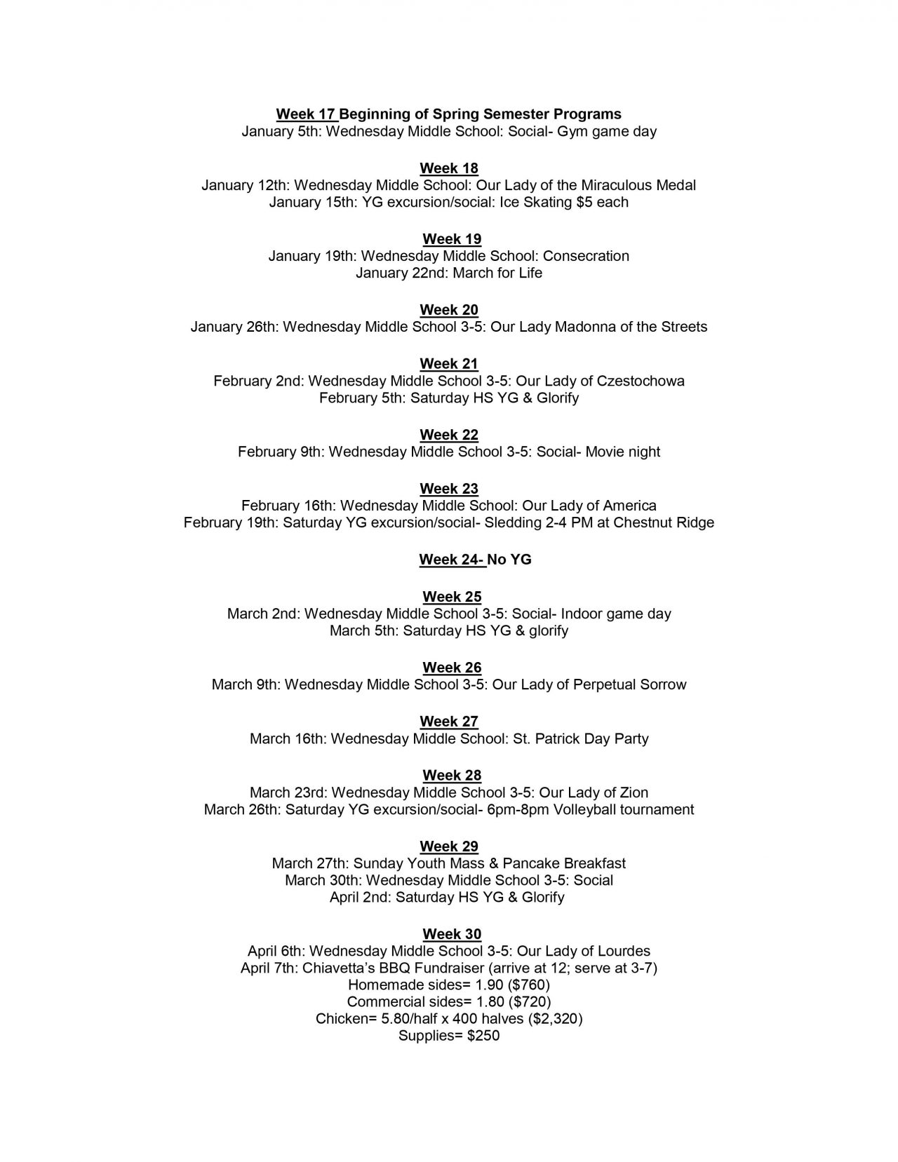 Youth Ministry Nativity of Our Lord Catholic Church