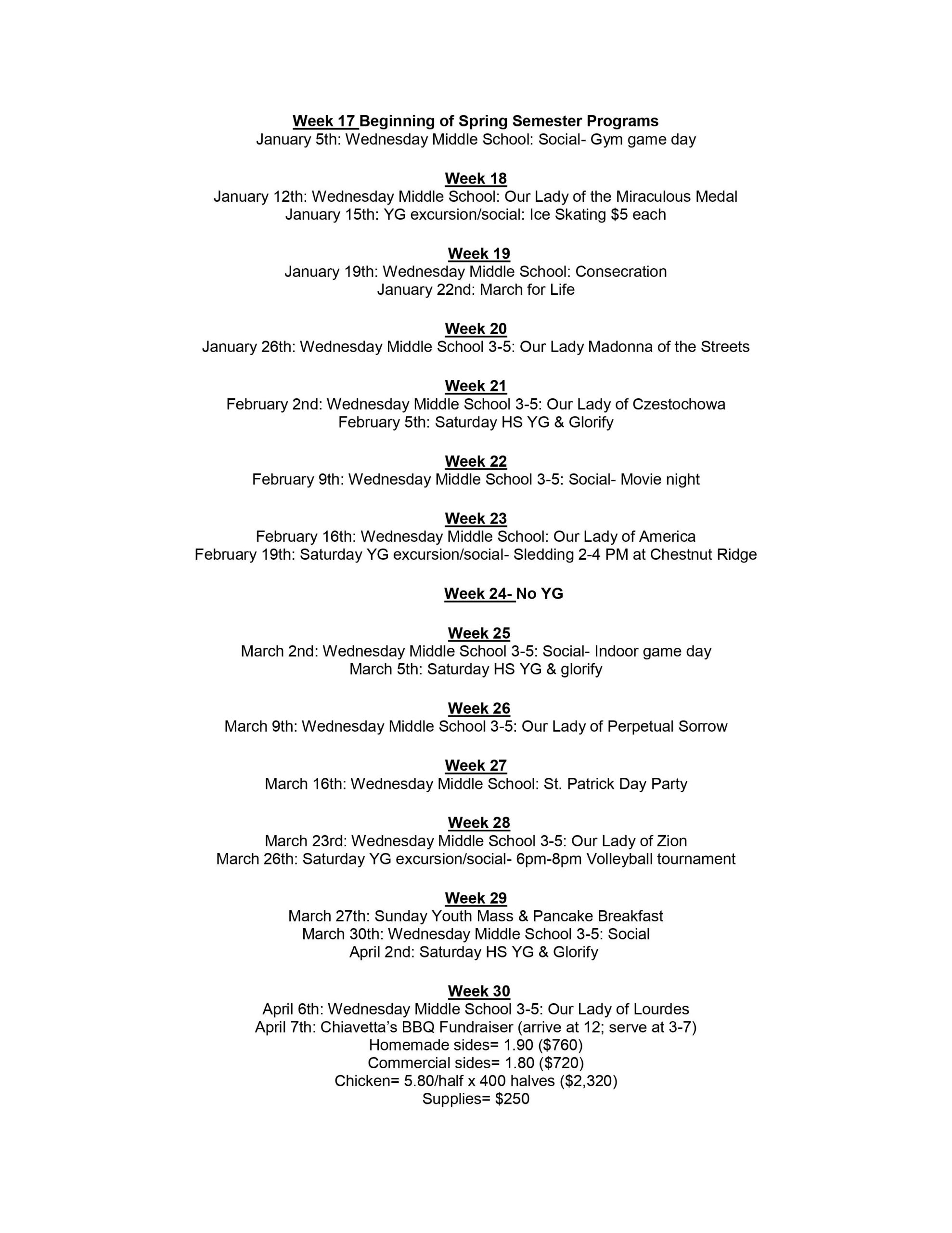 Youth Ministry Nativity of Our Lord Catholic Church