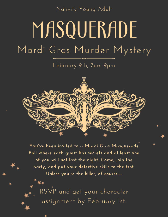 Masquerade murder mystery event